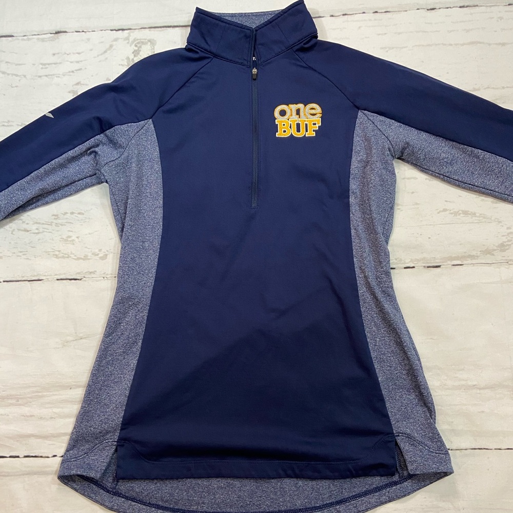 One Buffalo Women’s Sportek PosiCharge 1/4 Zip Sabres Hockey NHL Size Small